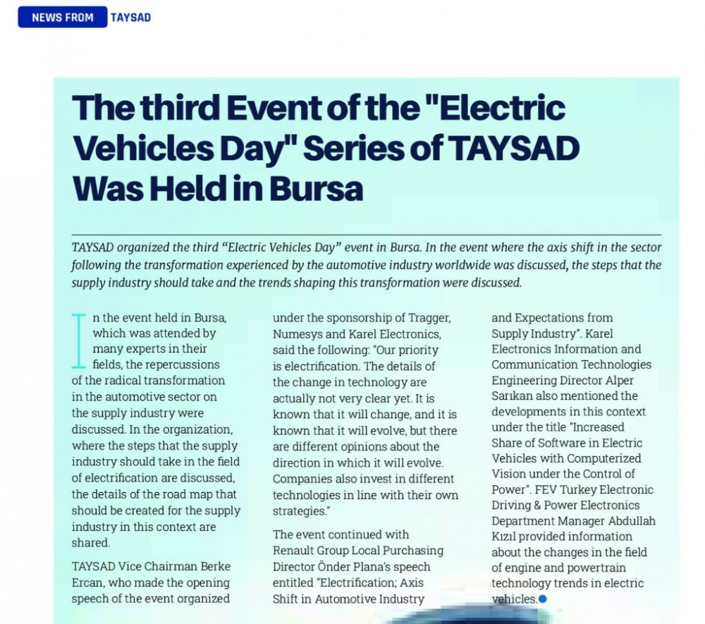 TAYSAD - 26.08.2022 - The Third Event of the Electric Vehicles Day 