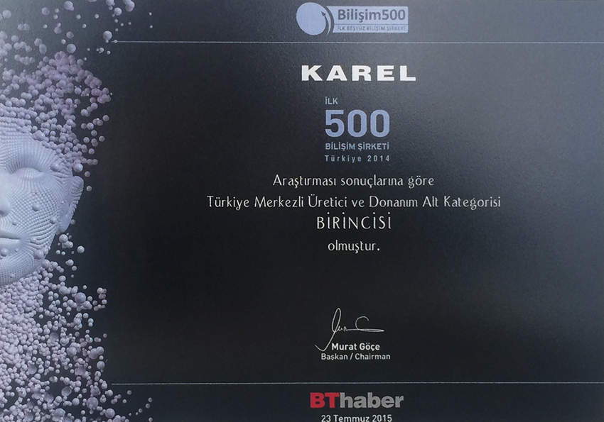 Bilişim 500 2015 Birincilik Ödülü