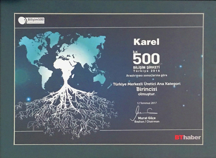 2017 Bilişim 500 ödülleri Karel