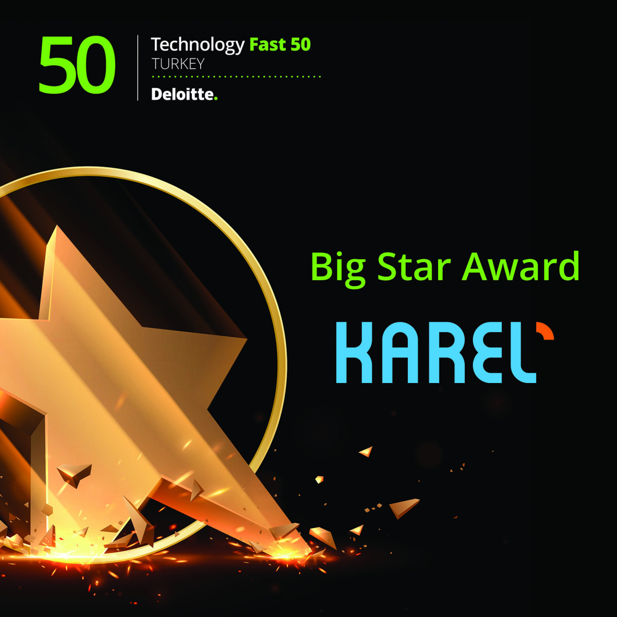 Karel’e Deloitte Teknoloji Fast 50’den Big Star Ödülü