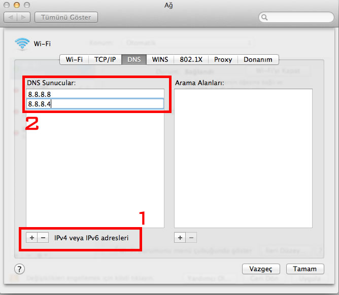 Mac DNS Sunucusunu Nasıl Değiştiririm?