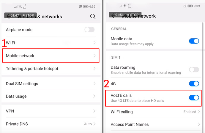 Huawei Volte Açma – Kapatma Nasıl Yapılır