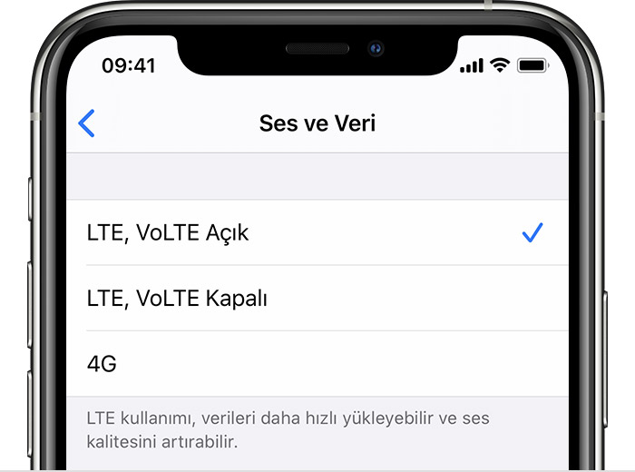 iPhone, iOS volte ayarları, volte açma kapatma, apple