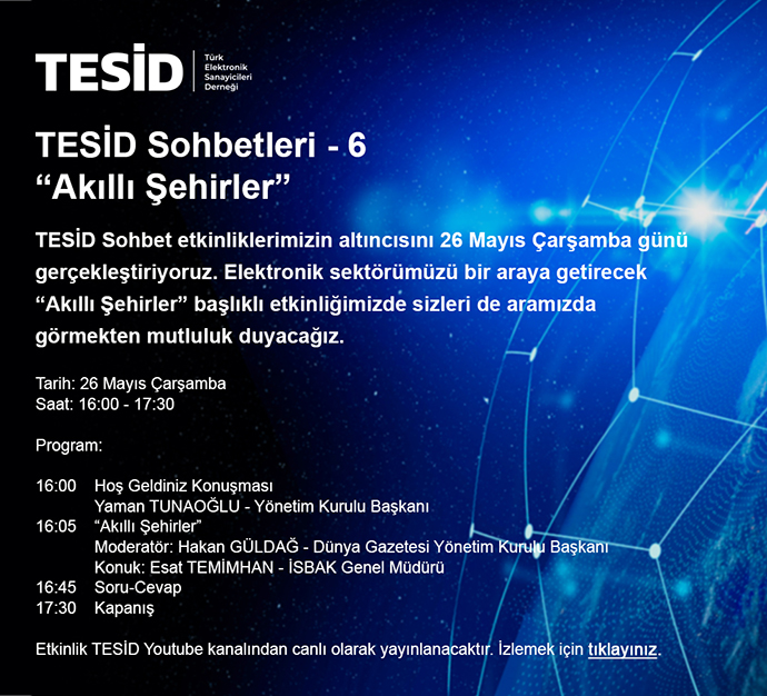 TESİD Sohbetleri 6. Bölümü - Akıllı Şehirler Davetiye