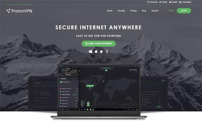 en iyi bedava vpn ProtonVPN