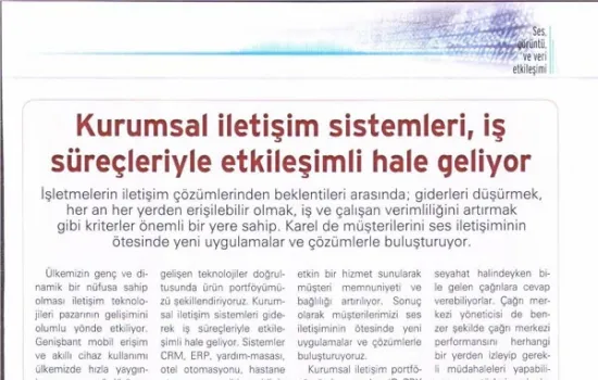 BT Haber - 25.11.2013 - KURUMSAL İLETİŞİM SİSTEMLERİ, İŞ SÜREÇLERİYLE ETKİLEŞİMLİ HALE GELİYOR