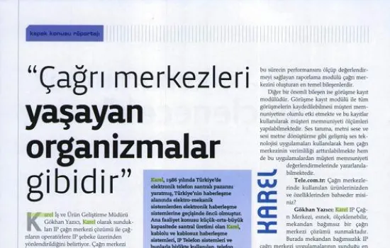telecomtr - 01.10.2009 - Çağrı merkezleri yaşayan organizmalar gibidir