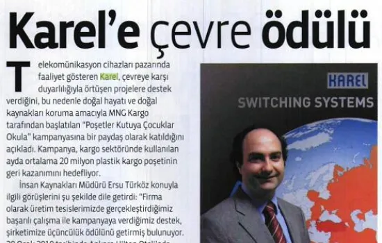 telecomtr - 01.02.2010 - Karel`e çevre ödülü