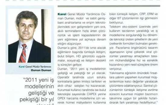 BT Haber - 27.09.2010 - 2011 yeni iş modellerinin geliştiği ve pekiştiği bir yıl olacak