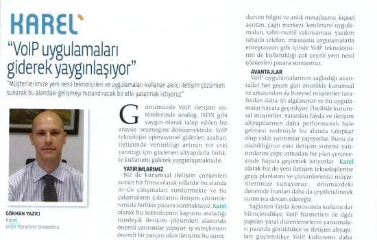 telecomtr - 01.12.2010 - VoIP uygulamaları giderek yaygınlaşıyor