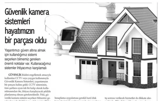 İzmir 9 Eylül Gazetesi - 11.11.2019 - Güvenlik Kamera Sistemleri Hayatımızın