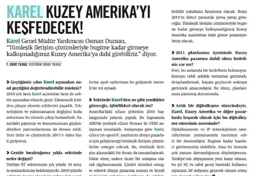 Infomag - 01.02.2011 - Karel Kuzey Amerika'yı keşfedecek