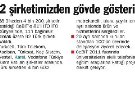 Yeni Şafak - 02.03.2011 - 92 şirketimizden gövde gösterisi