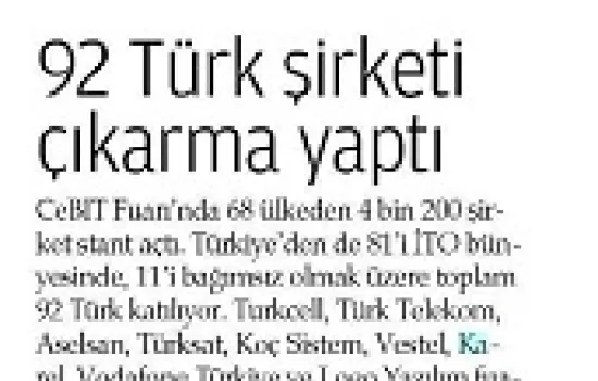 Zaman - 02.03.2011 - 92 Türk şirketi çıkarma yaptı