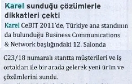 IT Advisor - 01.04.2011 - Karel sunduğu çözümlerle dikkat çekti