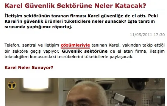 ShiftDeleteNet - 11.05.2011 - Karel Güvenlik Sektörüne Neler Katacak