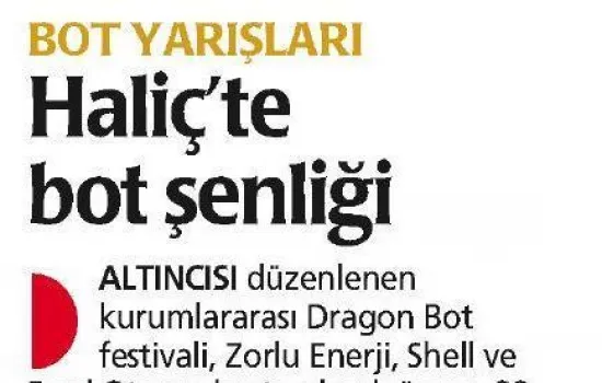 Milliyet - 19.09.2011 - Haliç'te bot şenliği