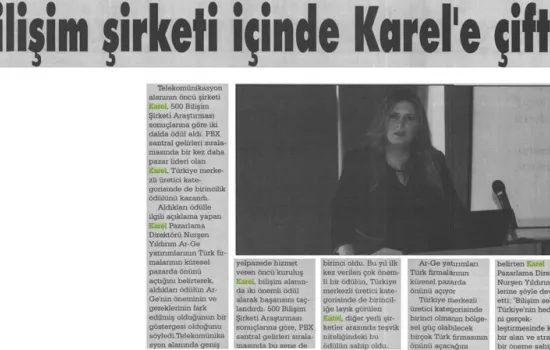 Yenigün - 04.07.2013 - 500 BİLİŞİM ŞİRKETİ İÇİNDE KAREİ'E ÇİFTE ÖDÜL
