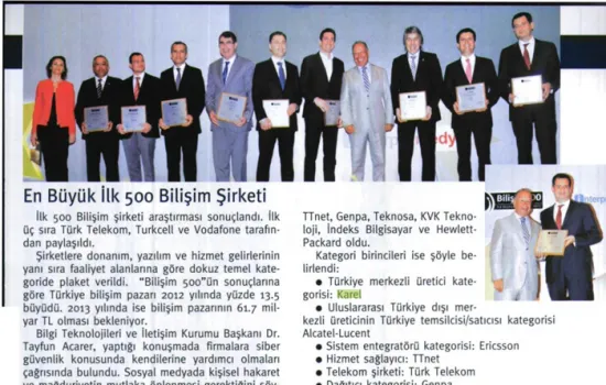Kobi Efor - 01.08.2013 - EN BÜYÜK İLK 500 BİLİŞİM ŞİRKETİ
