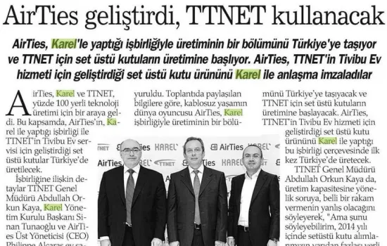 Haber Ekspres - 23.01.2014 - AİRTİES GELİŞTİRDİ, TTNET KULLANACAK 
