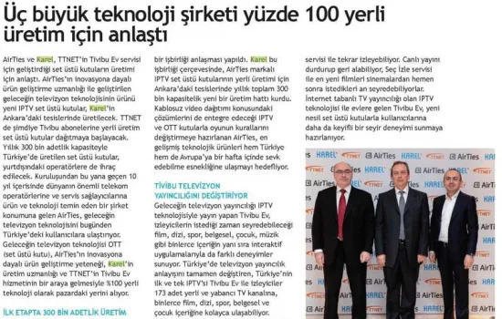 Hardware Plus - 04.02.2014 -  	ÜÇ BÜYÜK TEKNOLOJİ ŞİRKETİ YÜZDE 100 YERLİ ÜRETİM İÇİN ANLAŞTI