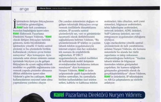 telecomtr - 01.06.2008 - Katma değerli üretim yapmak gerekli