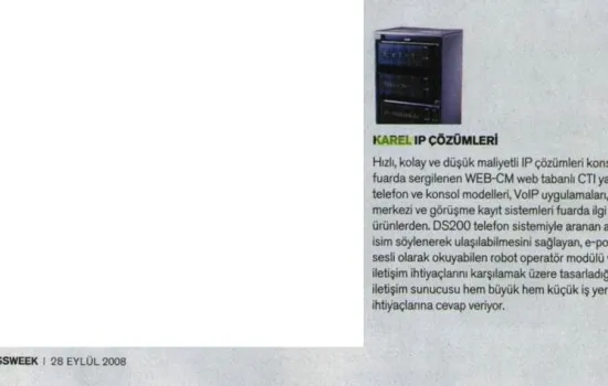 Business Week - 28.09.2008 - KAREL IP Çözümleri