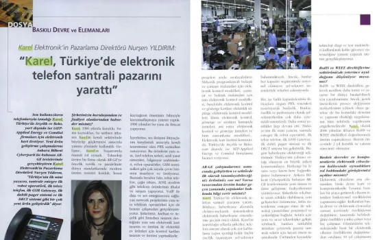 3E Electrotech - 01.10.2008 - Karel, Türkiye`de elektronik santral pazarını yarattı
