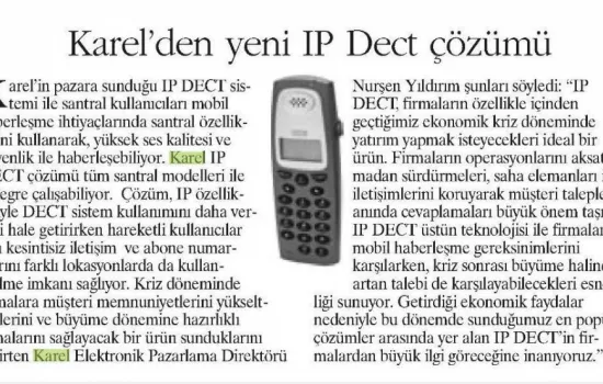 Hürses - 26.02.2009 - Karel`den yeni IPDECT çözümü