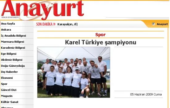Anayurt - 05.06.2009 - Karel Türkiye Şampiyonu