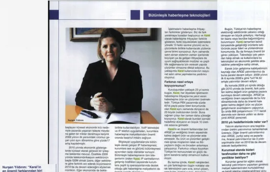 Telepati Telekom - 01.09.2009 - Bütünleşik haberleşme teknolojileri