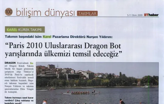 BT Haber - 05.10.2009 - Paris 2010 uluslararası dragon bot yarışlarında ülkemizi temsil edeceğiz