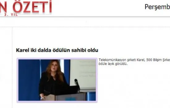 Basın Özeti - 04.07.2013 - Karel iki dalda ödülün sahibi oldu