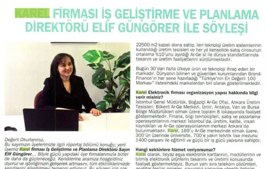 Beysad - 01.01.2016 - KAREL İS GELİŞTİRME VE PLANLAMA DİREKTÖRÜ ELİF GÜNGÖRER