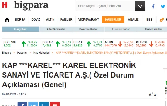 Hürriyet - 07.01.2021 - Karel Ventilatör Üretti