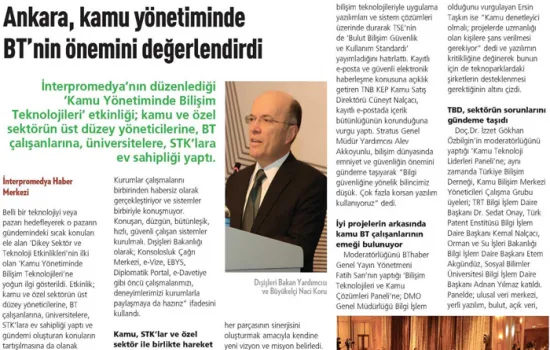 BT Haber - 03.03.2014 - ANKARA, KAMU YÖNETİMİNDE BT' NÎN ÖNEMİNİ MASAYA YATIRDI