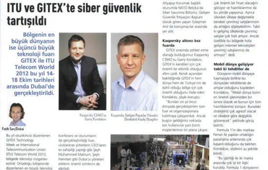 BT Haber - 29.10.2012 - GITEX ve ITU TELECOM'da Siber Güvenlik Tartışıldı