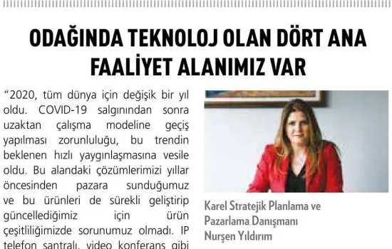 BT Haber - 28.09.2020 - Odağında Teknoloji Olan Dört Ana Faaliyet Alanı