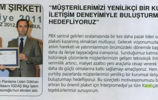 BT Haber - 31.07.2012 - Karel Bilişim 500 - Kurumsal İletişim Teknolojileri