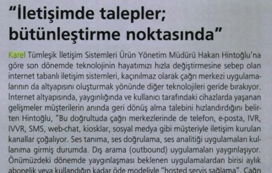 BT Haber - 31.07.2012 - İletişimde talepler bütünleşme noktasında