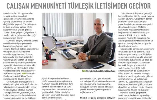 BT Haber - 13.06.2016 - ÇALIŞAN MEMNUNİYETİ TÜMLEŞİK İLETİŞİMDEN GEÇİYOR 