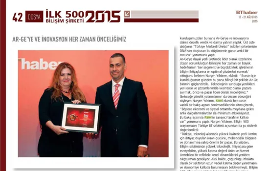 BT Haber - 15.08.2016 - AR-GE VE İNOVASYON HER ZAMAN ÖNCELİĞİMİZ