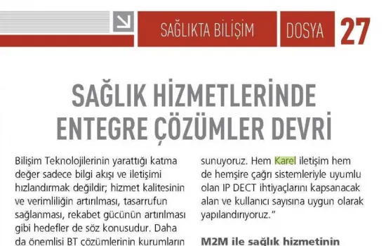 BT Haber - 16.05.2016 - SAĞLIK HİZMETLERİNDE ENTEGRE ÇÖZÜMLER