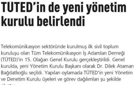 BT Haber - 02.06.2014 - TUTED' İN DE YENİ YÖNETİM KURULU
