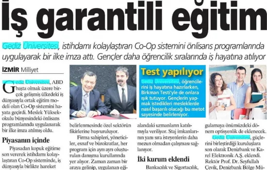 İş garantili eğitim - 16-07-2013