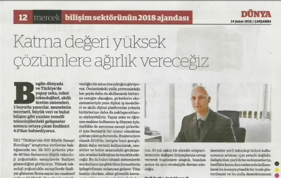 Dünya - 14.02.2018 - Katma Değeri Yüksek Çözümler