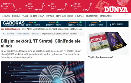 Dünya - 08.10.2020 - Bilişim Sektörü IT Strateji Günü