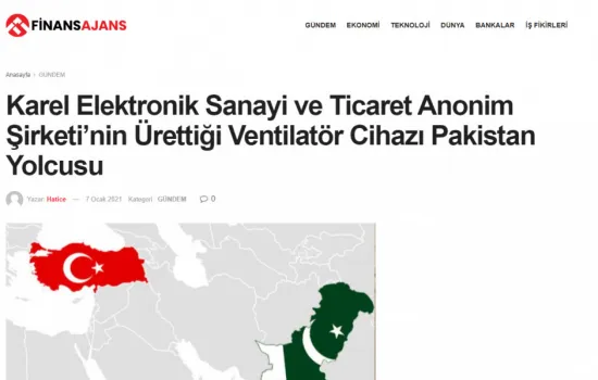 Finans Ajans - 07.01.2021 - Karel Ürettiği Ventilatör Cihazı