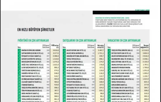 Fortune 500 - 01.07.2019 - Performansı En Yüksek Şirketler