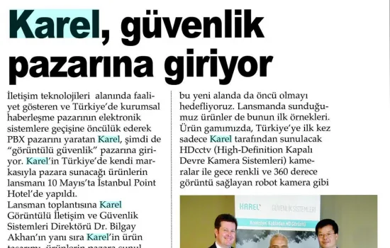Tele.com.tr - Karel Güvenlik Sistemleri Pazarına Girdi - 01.06.2011
